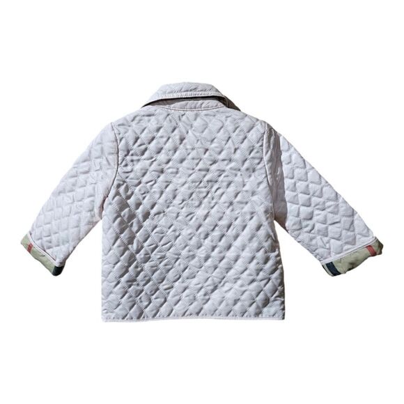 BURBERRY Light Pink Quilted Toddler Jacket - Size 12M - Picture 2 of 10